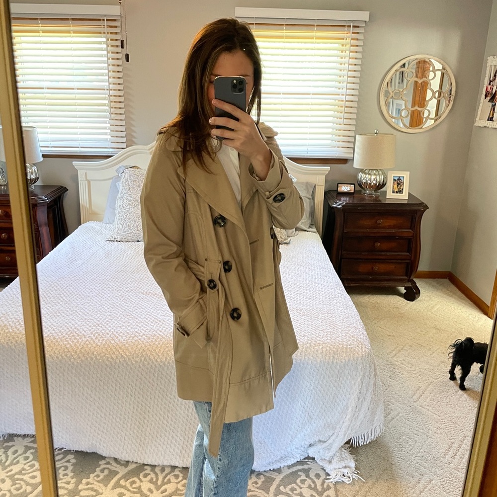 EUC Tan Trench Coat by Jones New York - Picture 7 of 10